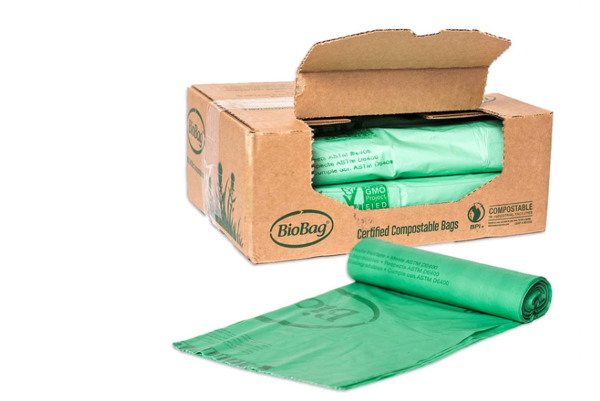 Packaged compostable bags for custom orders